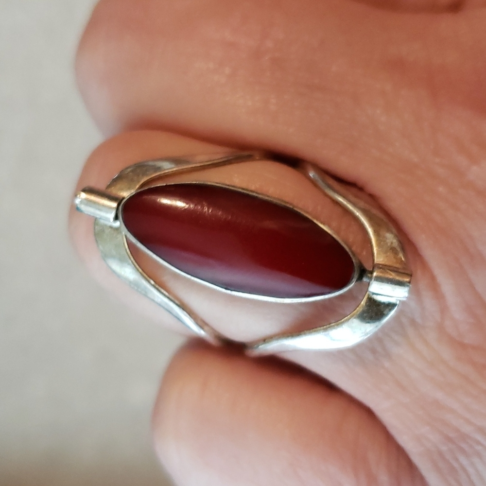 Hand made silver bracelet and ring - Picture 5 of 7